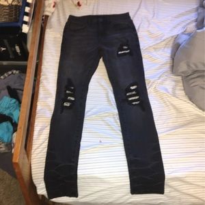 Black Los Angeles Skinny Ripped Jeans Forever 21